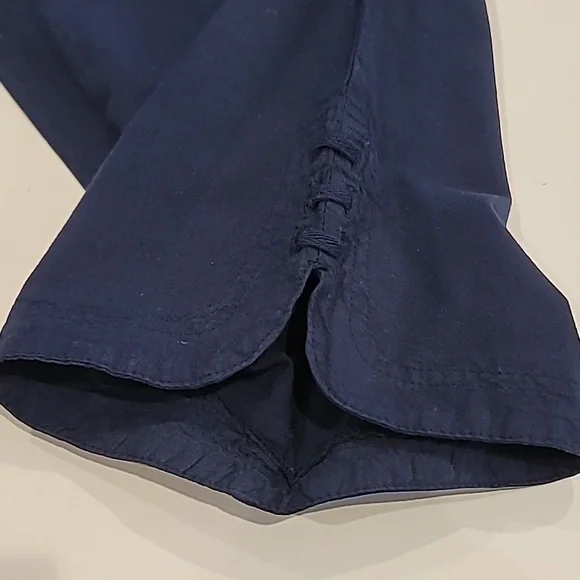 Erika Drawstring Elastic Waist Capris Blue Medium - Picture 5 of 11